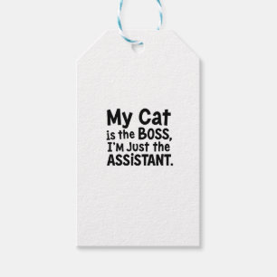 Étiquettes-cadeau Mon chat est le patron