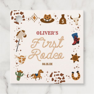 Étiquettes Cadeau Mon premier Rodeo Western Cowboy 1er anniversaire 