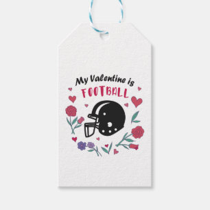 Étiquettes-cadeau Mon Valentin est Football Invitation Carte postale