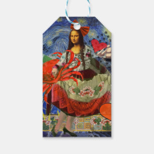 Étiquettes-cadeau Mona Lisa Fun Zodiac Whimsical