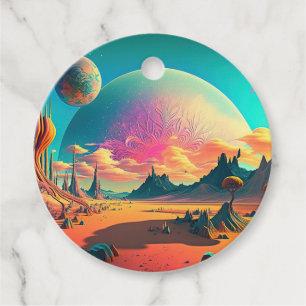 Étiquettes Cadeau monde Alien