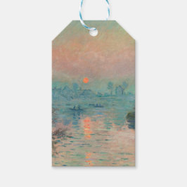 Étiquettes-cadeau Monet Sunset Seine Beaux-Art Impressionnisme