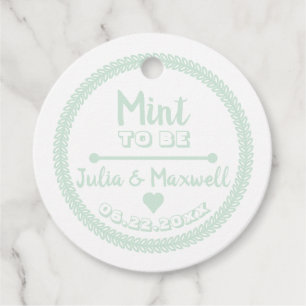 Étiquettes Cadeau Monnaie à citer - Mariage photo vert Mint
