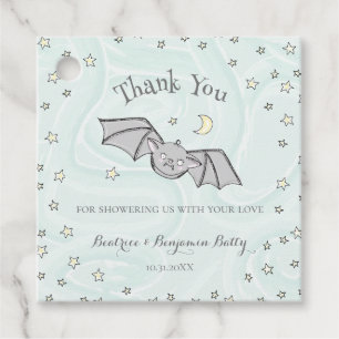 Étiquettes Cadeau Monnaie Batty, Etoiles & Lunes Éffrayant Mignonne 