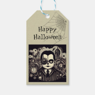 Étiquettes-cadeau Monocle Halloween Man
