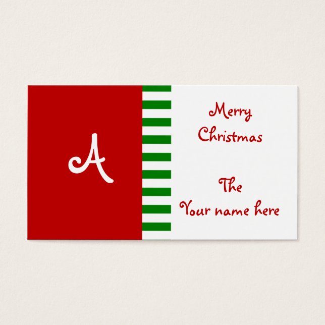 Étiquettes Cadeau Monogram (Devant)