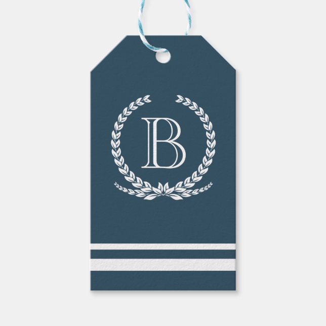 Étiquettes-cadeau Monogram design (Devant)