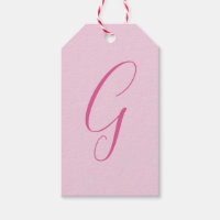 Monogramme de lettre initiale rose clair chic uni