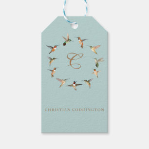 Étiquettes-cadeau Monogramme d'Oeuf de Robin