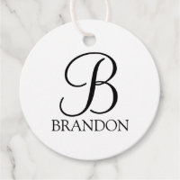 Monogramme et nom de script personnalisé classique