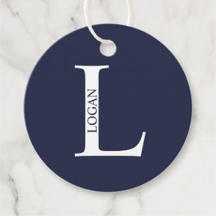 Étiquettes Cadeau Monogramme et nom personnalisés