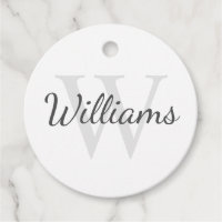 Monogramme et nom personnalisés classiques