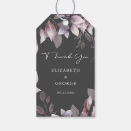 Étiquettes-cadeau monogramme floral de chute lunaire mariage étiquet