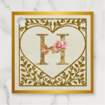 Monogramme floral personnalisé, de A à Z