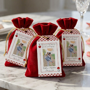 Étiquettes-cadeau Monogramme Lecture Carte Mariage Photo Enregistrer