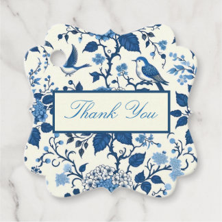Étiquettes Cadeau Monogramme personnalisé Chinoiserie Chic, Merci