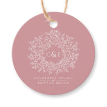 Monogramme rose Dusty mariage personnalisé