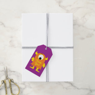 Étiquettes-cadeau Monster Cute Funny 1er anniversaire Thème de fête