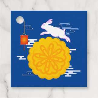 Étiquettes Cadeau Mooncake Jumping Moon Moon Moon Rabbit