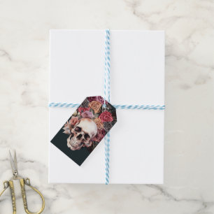 Étiquettes-cadeau Mort florale noire, fête gothique