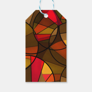 Étiquettes-cadeau Motif abstrait coloré