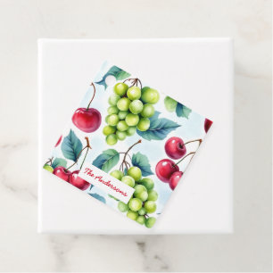 Étiquettes Cadeau Motif alimentaire de fruits rouges verts Raisins c