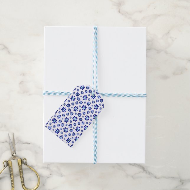 Étiquettes-cadeau Motif blanc bleu de l'oeil grec (With Twine)
