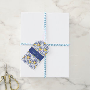 Étiquettes-cadeau Motif Citron Méditerranéen