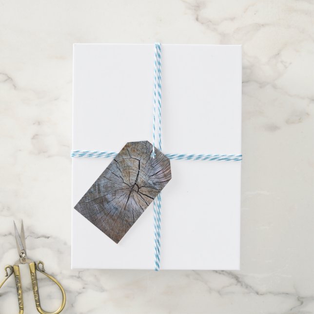 Étiquettes-cadeau Motif d'anneau rustique (Avec de laficelle)