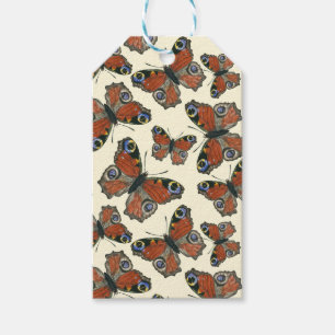 Étiquettes-cadeau Motif d'aquarelle papillons