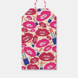 Étiquettes-cadeau Motif de baiser en bâton