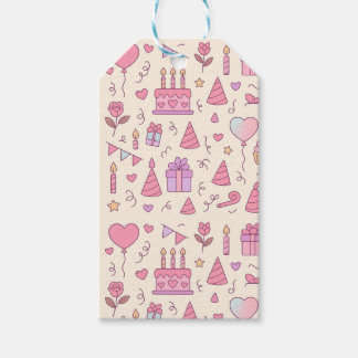 Étiquettes-cadeau Motif de célébration de fête de princesse douce