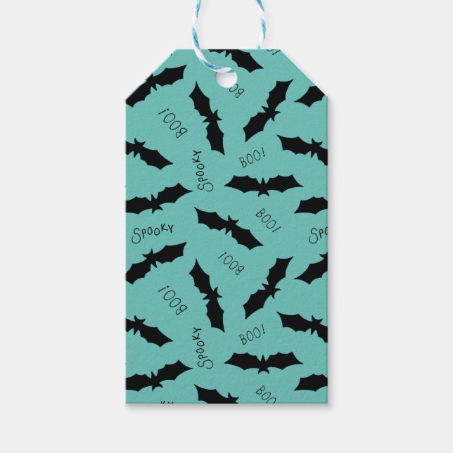 Étiquettes-cadeau Motif de chaume d'Halloween (Devant)