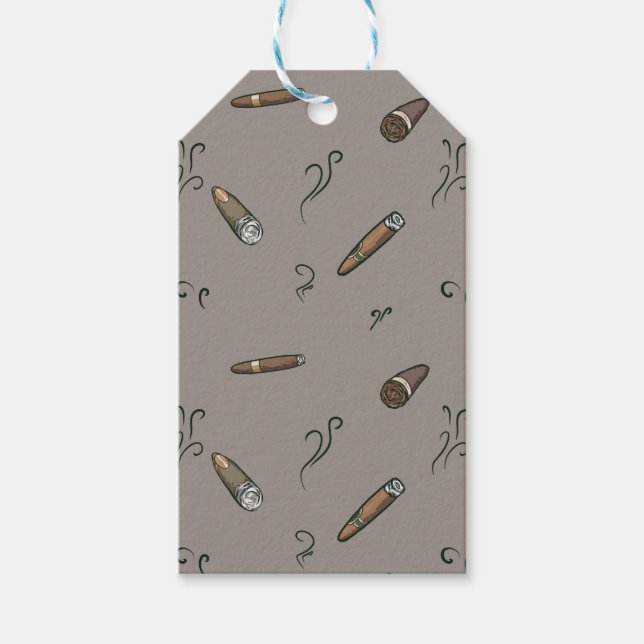 Étiquettes-cadeau Motif de cigares (Devant)