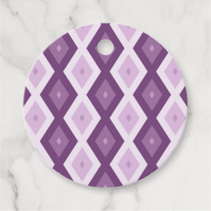 Étiquettes Cadeau Motif de diamant violet