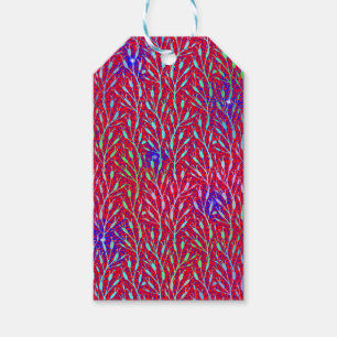 Étiquettes-cadeau Motif de fête de feux d'artifice scintillants