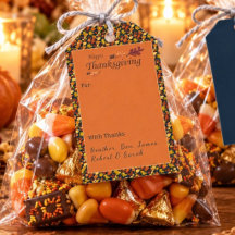 Motif de feuille festive de Thanksgiving Navy & Or