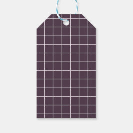 Étiquettes-cadeau Motif de grille arrière - plan de couleur violet f