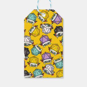 Étiquettes-cadeau Motif de jeu de dés D20
