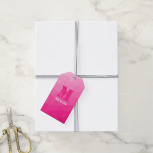 Étiquettes-cadeau Motif de maillage géométrique à l'ombre chaude