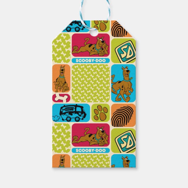Étiquettes-cadeau Motif de mystère Scooby-Doo (Devant)