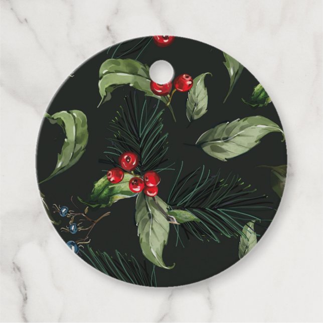 Étiquettes Cadeau Motif de Noël (Devant)