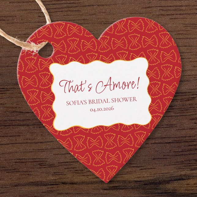 Étiquettes Cadeau Motif de pâtes C'est l'amour Semaine de mariage it (Créateur téléchargé)
