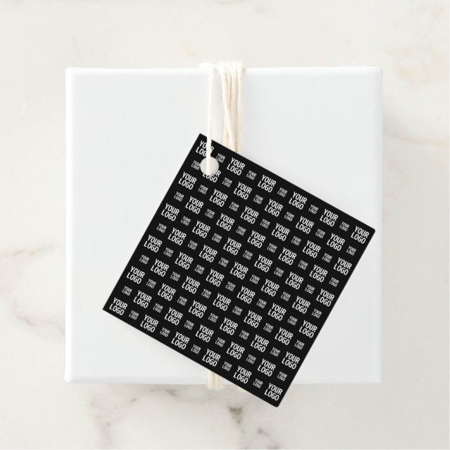 Étiquettes Cadeau Motif d'image, de design ou de logo professionnel (En situation)