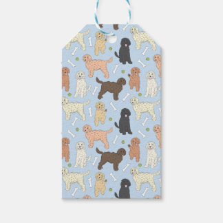 Étiquettes-cadeau motif doré en bleu