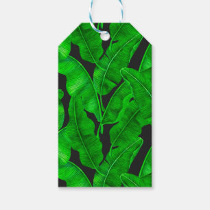 Étiquettes-cadeau Motif feuille de banane