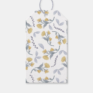 Étiquettes-cadeau Motif Fleur sauvage d'or
