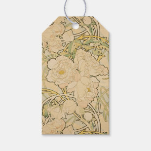 Étiquettes-cadeau Motif floral Art Nouveau Mucha