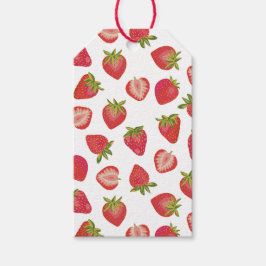 Étiquettes-cadeau Motif fraise rouge d'été