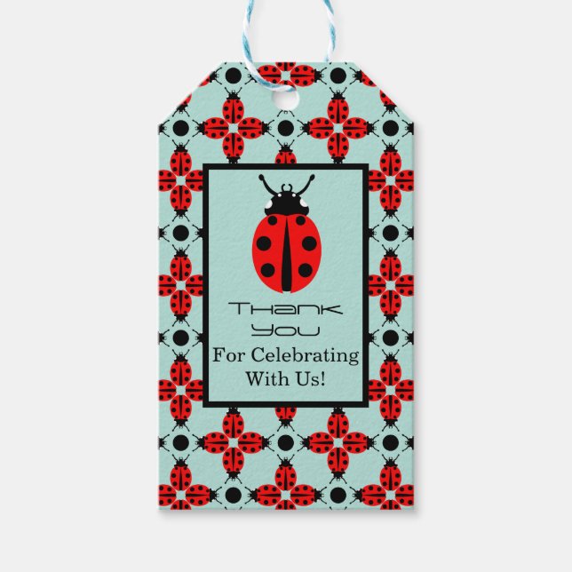 Étiquettes-cadeau Motif Ladybug (Devant)
